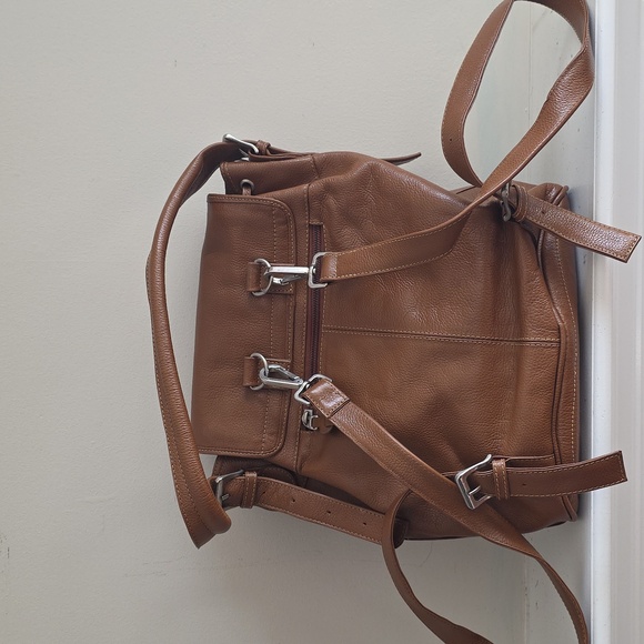 Two Pretty | Full Grain Leather Convertible Backpack main image 8